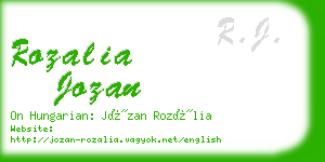 rozalia jozan business card